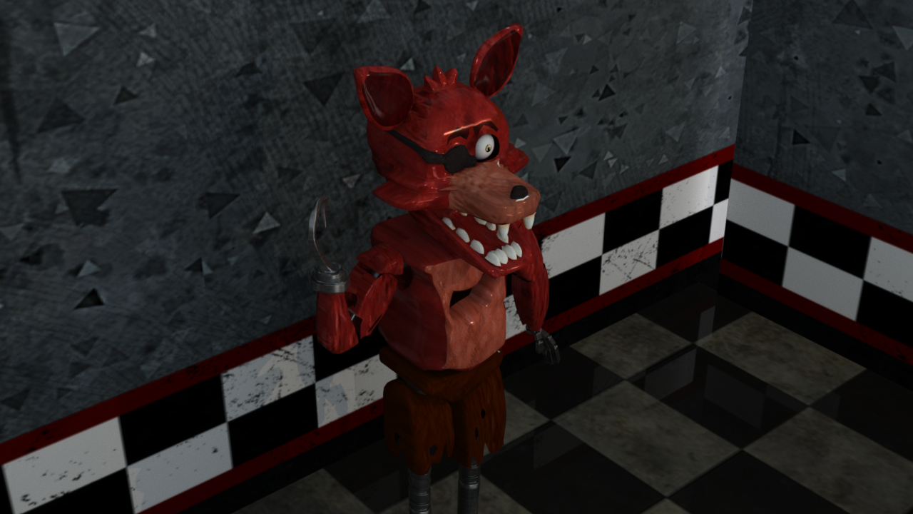 Foxy 3D model detail