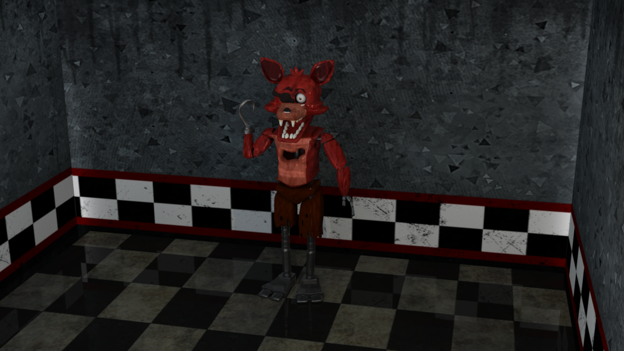 Foxy 3D model alternate angle