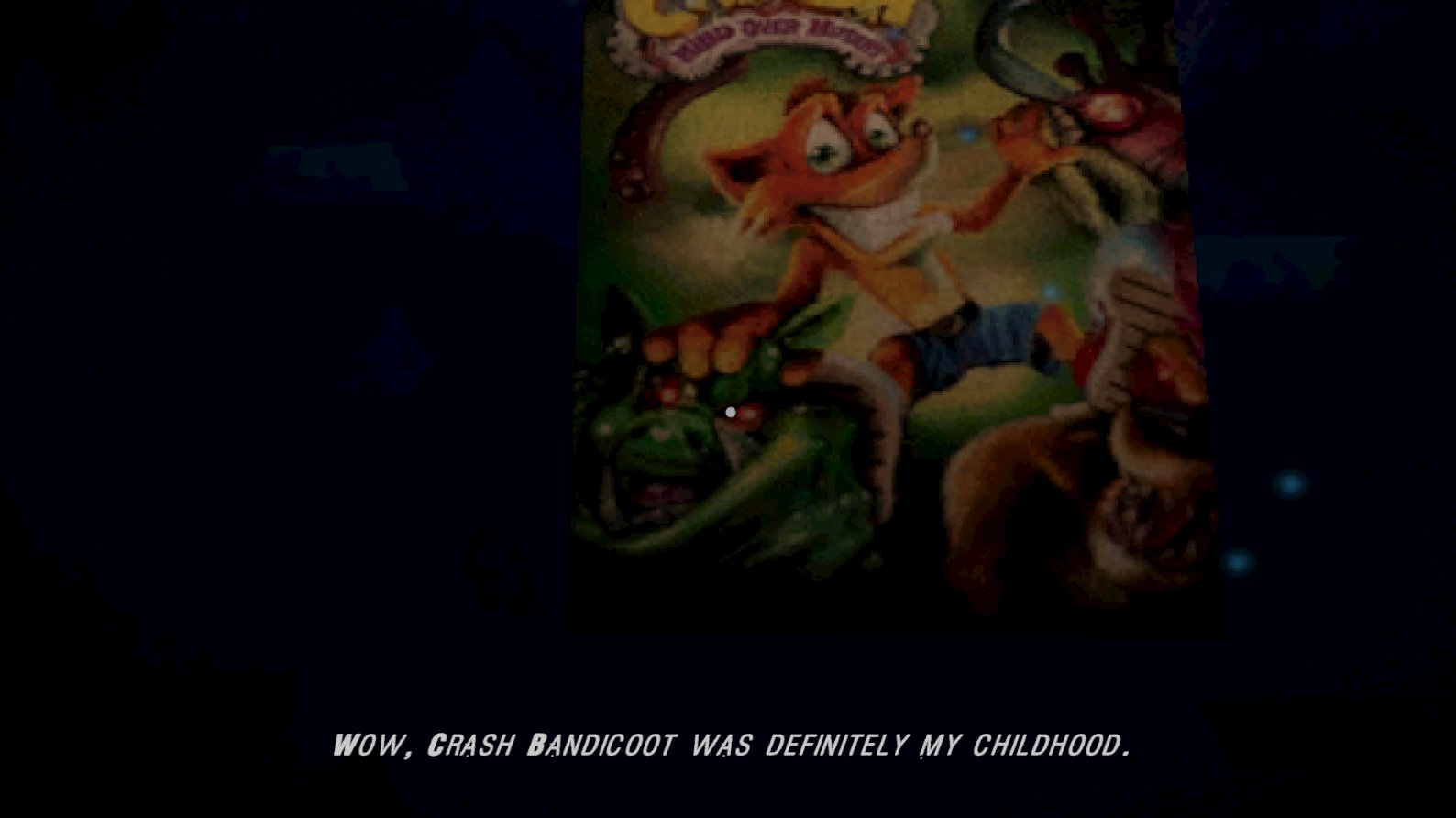 Crash Bandicoot inspection dialogue